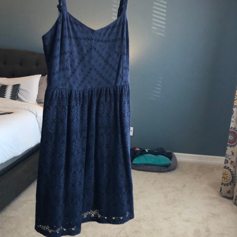Blue cotton dress
